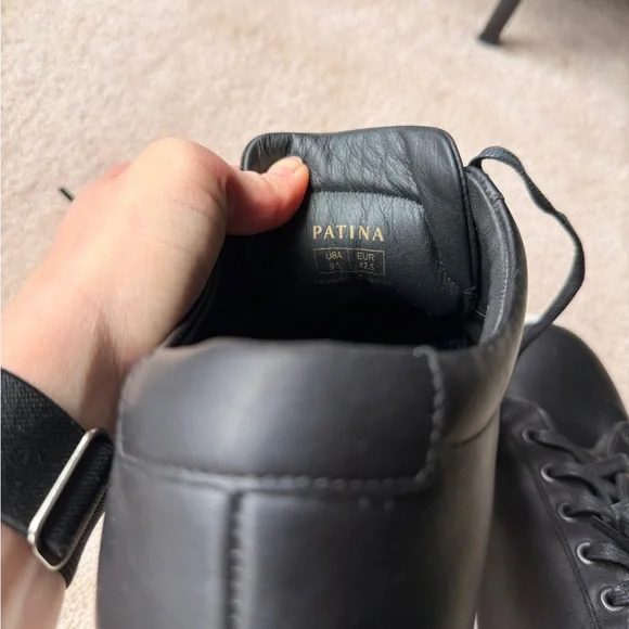 Portland Leather - Patina Black Leather Men’s Low Top Sneaker 9.5 - Picture 5 of 6